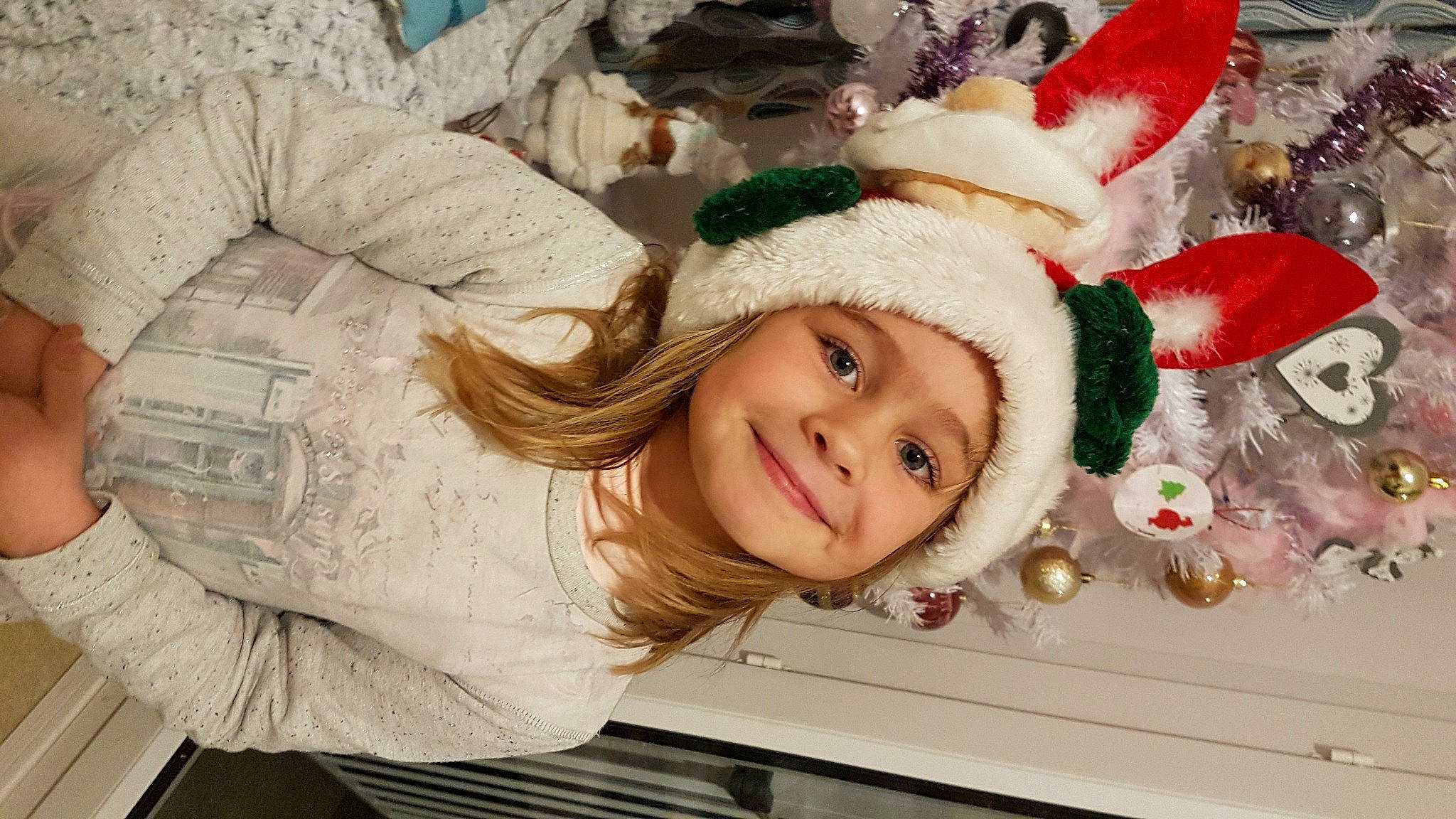 Diana participe au concours pour gagner de l'argent avec cette photo : christmas, christmas_decoration, christmas_eve, costume_accessory, costume_hat, fictional_character, fur, happy, headgear, headwear, holiday, joy, laugh, person, pleased, winter