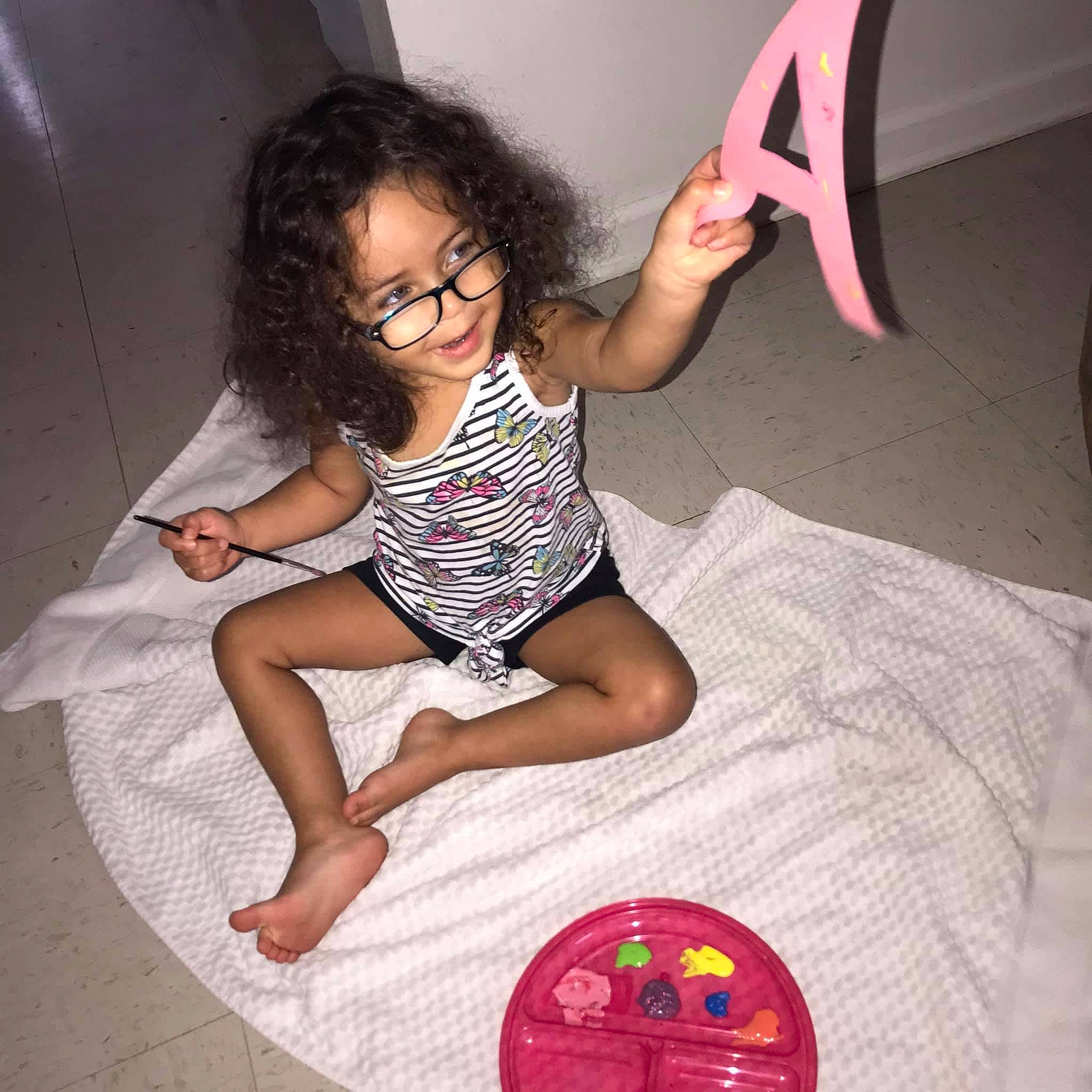 Deanna joined the competition — help win amazing prizes! ankle, baby_toddler_clothing, baby_toys, barefoot, elbow, finger, foot, glasses, hand, human_leg, nightwear, nose, person, play, sock, thigh, thumb, toddler, toe