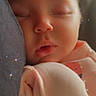 baby, sleeping, face, closeup, soft, sparkle, glow, infant, peaceful, skin, blanket, cozy, comfort, cute, child, portrait, rest, young, warm, tender