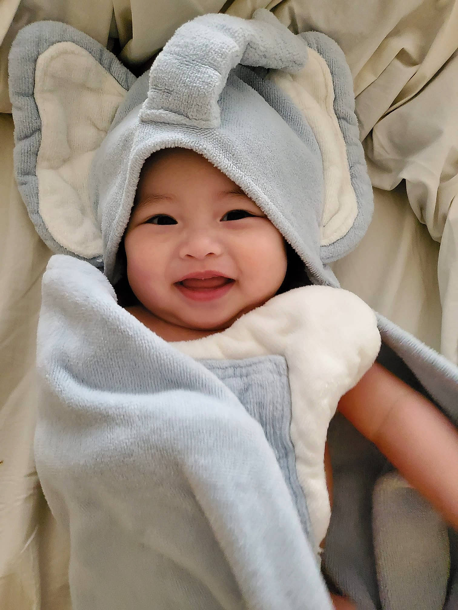 Paige joined the competition — help win amazing prizes! baby, baby_products, baby_sleeping, baby_toddler_clothing, bonnet, cap, cheek, child, comfort, eyebrow, fashion_accessory, fur, happy, headgear, headwear, linens, person, portrait_photography, sleeve, smile