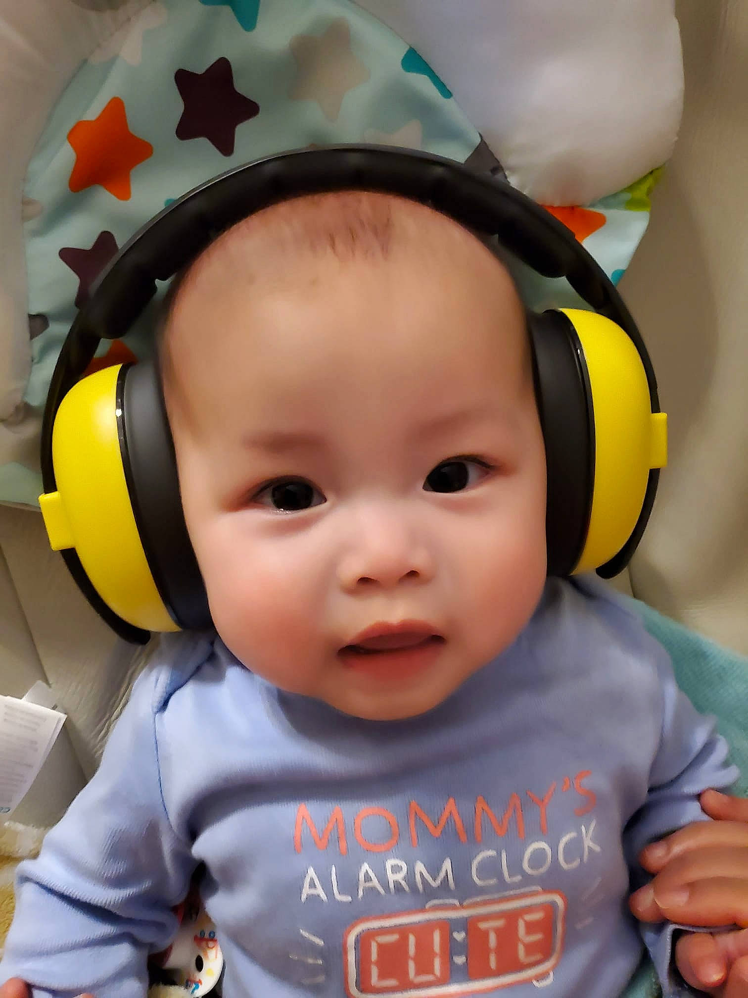 Paige joined the competition — help win amazing prizes! audio_equipment, baby_toddler_clothing, cap, cheek, cool, ear, eye, eyelash, facial_expression, fun, happy, headgear, headphones, nose, organ, person, photograph, sleeve, snapshot, toddler