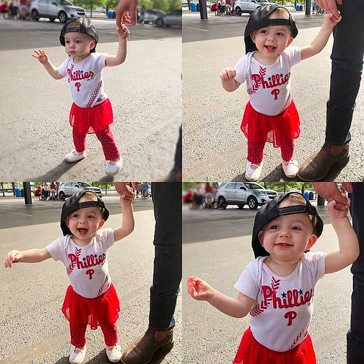 Alessandra joined the competition — help win amazing prizes! baby, cheering, child, cool, costume, facial_expression, fun, hand, happy, headwear, joy, male, outerwear, people, person, play, product, recreation, red, smile