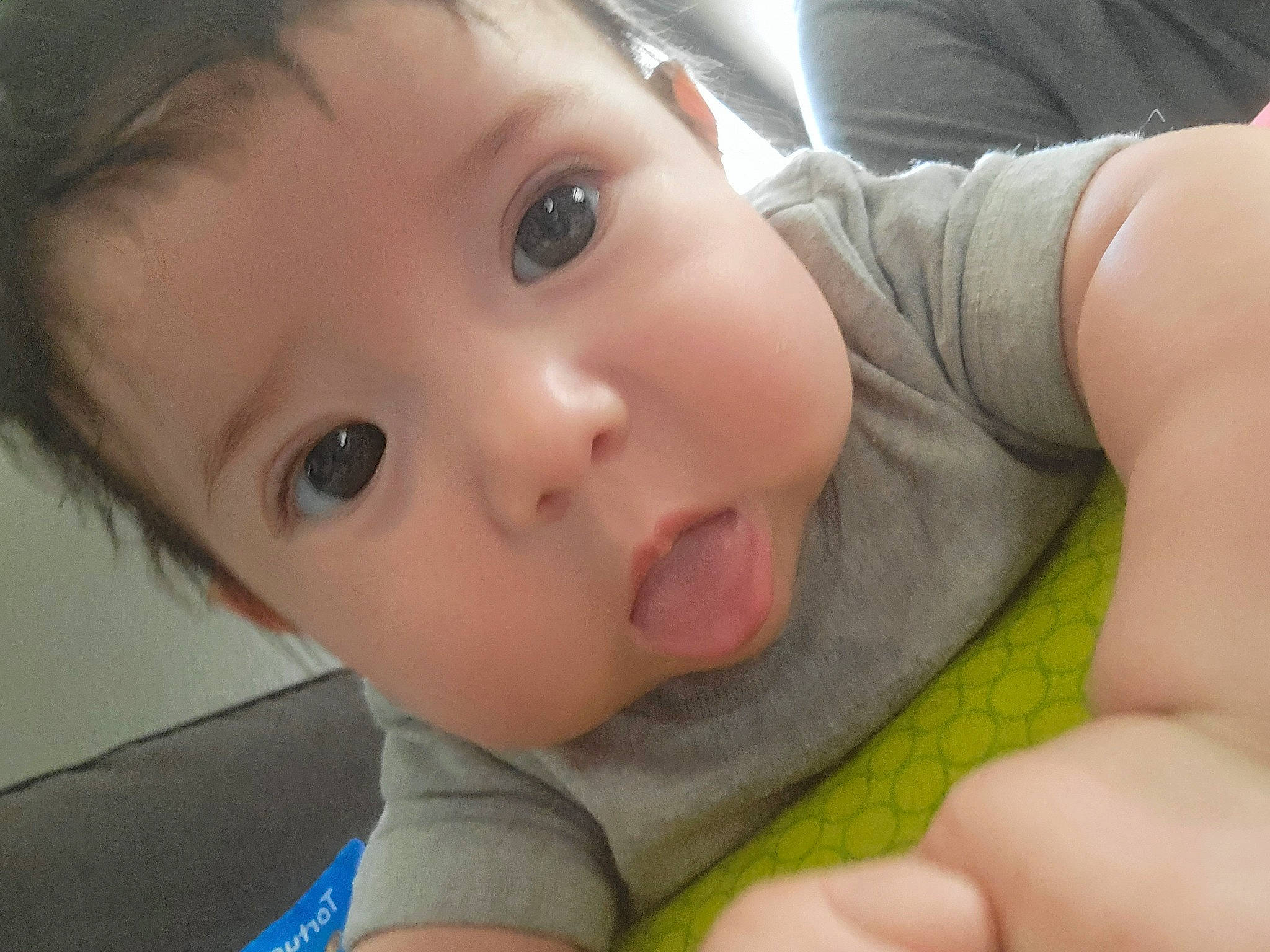 Julio joined the competition — help win amazing prizes! baby, baby_toddler_clothing, cheek, chin, ear, eye, eyebrow, eyelash, finger, forehead, gesture, happy, iris, lip, mouth, neck, nose, person, skin, smile