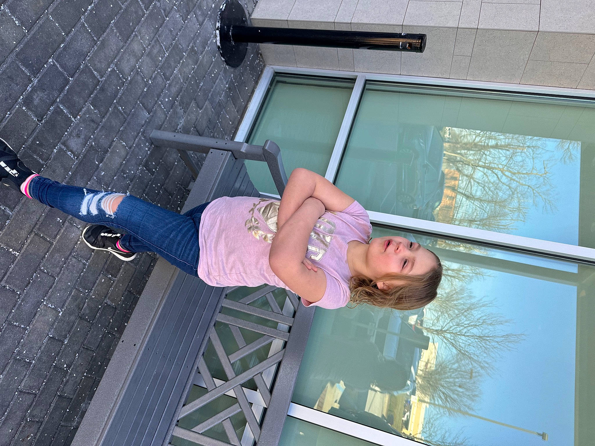 Braelynn Jade is registered to the contest to win money with this photo: asphalt, electric_blue, facade, fun, hat, human_leg, leisure, person, shorts, smile, t_shirt, thigh, walking_shoe, yellow