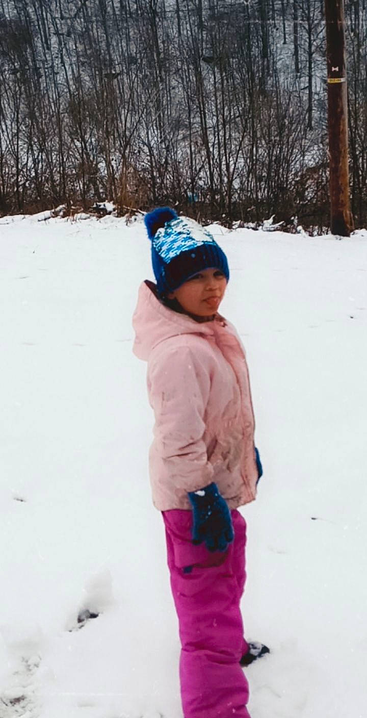 Braelynn is registered to the contest to win money with this photo: cap, child, electric_blue, freezing, fun, glove, happy, headwear, ice_cap, jacket, knit_cap, leisure, people_in_nature, person, playing_in_the_snow, recreation, slope, snow, textile, toddler