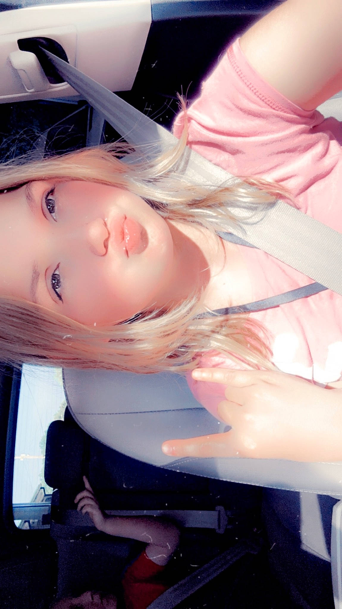 Kaelynn joined the competition — help win amazing prizes! bangs, black_hair, blond, chest, cool, electric_blue, eyebrow, eyelash, flash_photography, hairstyle, human_leg, lip, long_hair, magenta, mouth, person, pink, skin, thigh, trunk