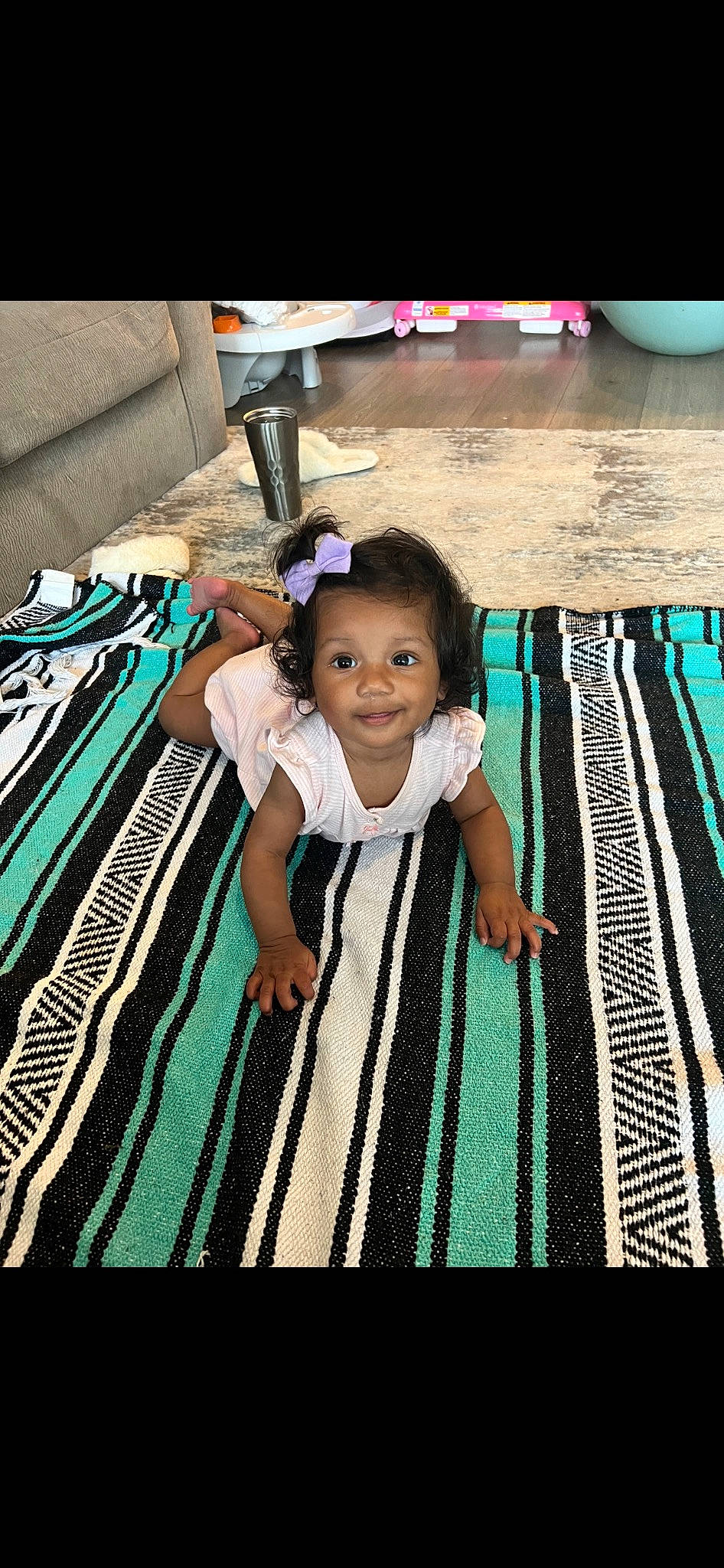 Lina joined the competition — help win amazing prizes! baby, baby_toddler_clothing, child, cool, flash_photography, flooring, fun, happy, joy, leisure, magenta, pattern, people, person, product, rectangle, room, smile, technology, textile