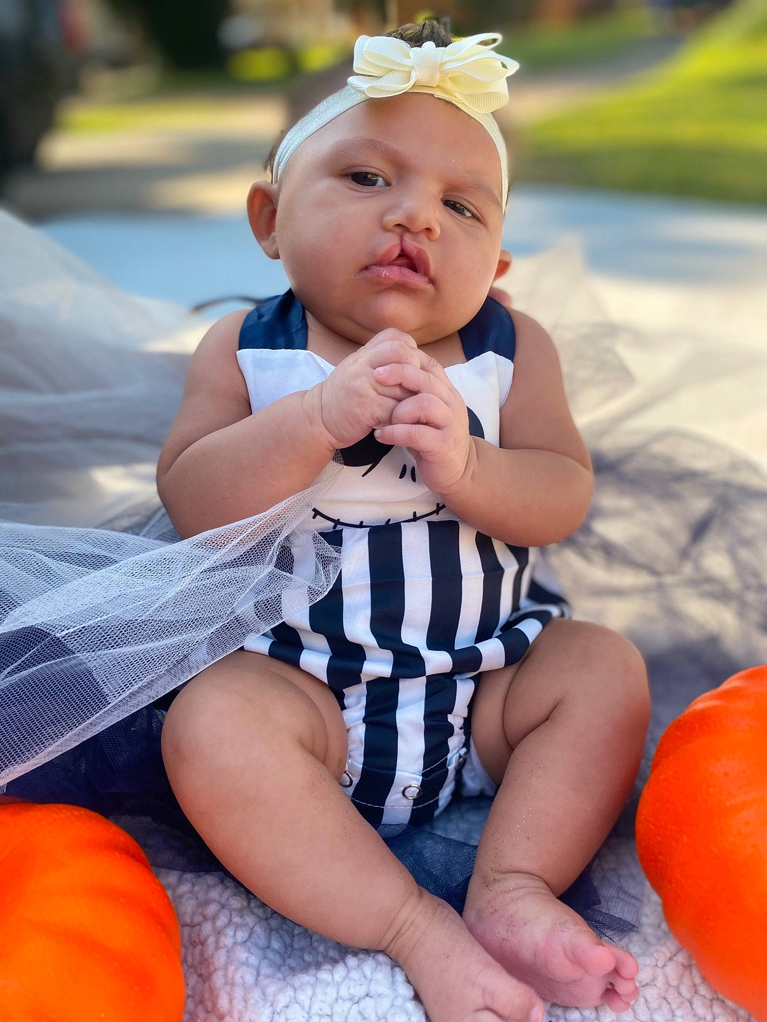 Yuri is registered to the contest to win money with this photo: _and_melon_family, _gourd, baby, baby_products, calabaza, child, cucumber, cucurbita, fruit, orange, person, plant, play, pumpkin, sitting, squash, toddler, winter_squash