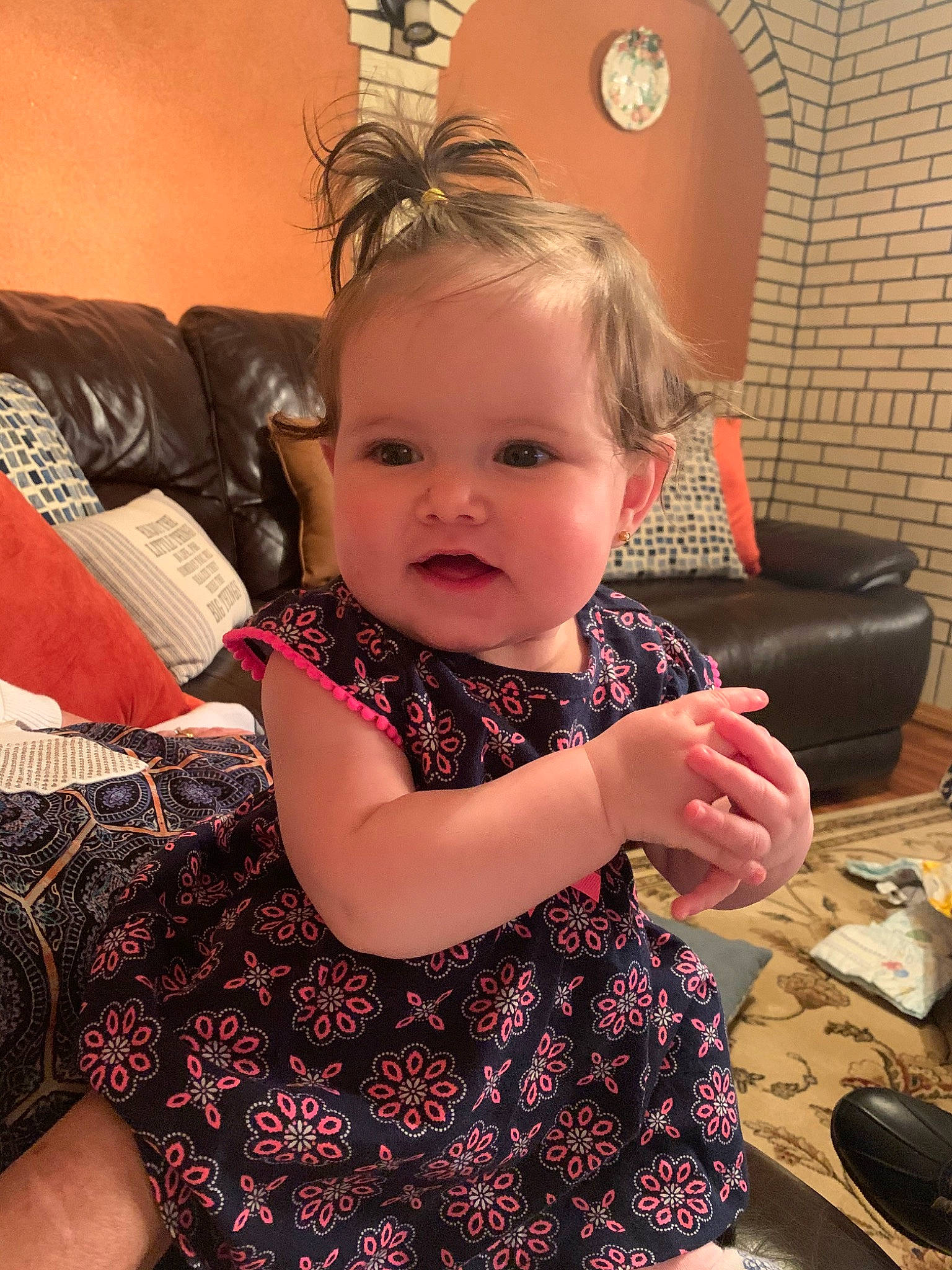 Kylie joined the competition — help win amazing prizes! arm, child, finger, person, sitting, toddler