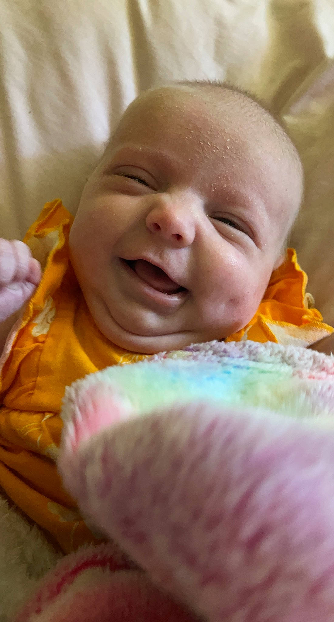 Brynnleigh is registered to the contest to win money with this photo: baby, baby_toddler_clothing, cheek, child, chin, comfort, eyebrow, facial_expression, finger, happy, human, iris, lip, mouth, nose, person, pink, product, skin, smile