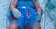 Catalina joined the competition — help win amazing prizes! baby, infant, blue_dress, mittens, space_theme, baby_seat, curly_hair, chubby_cheeks, relaxed, indoor, portrait, cute, child, stars, planets, patterned_fabric, soft_toys, toddler, seated, colorful