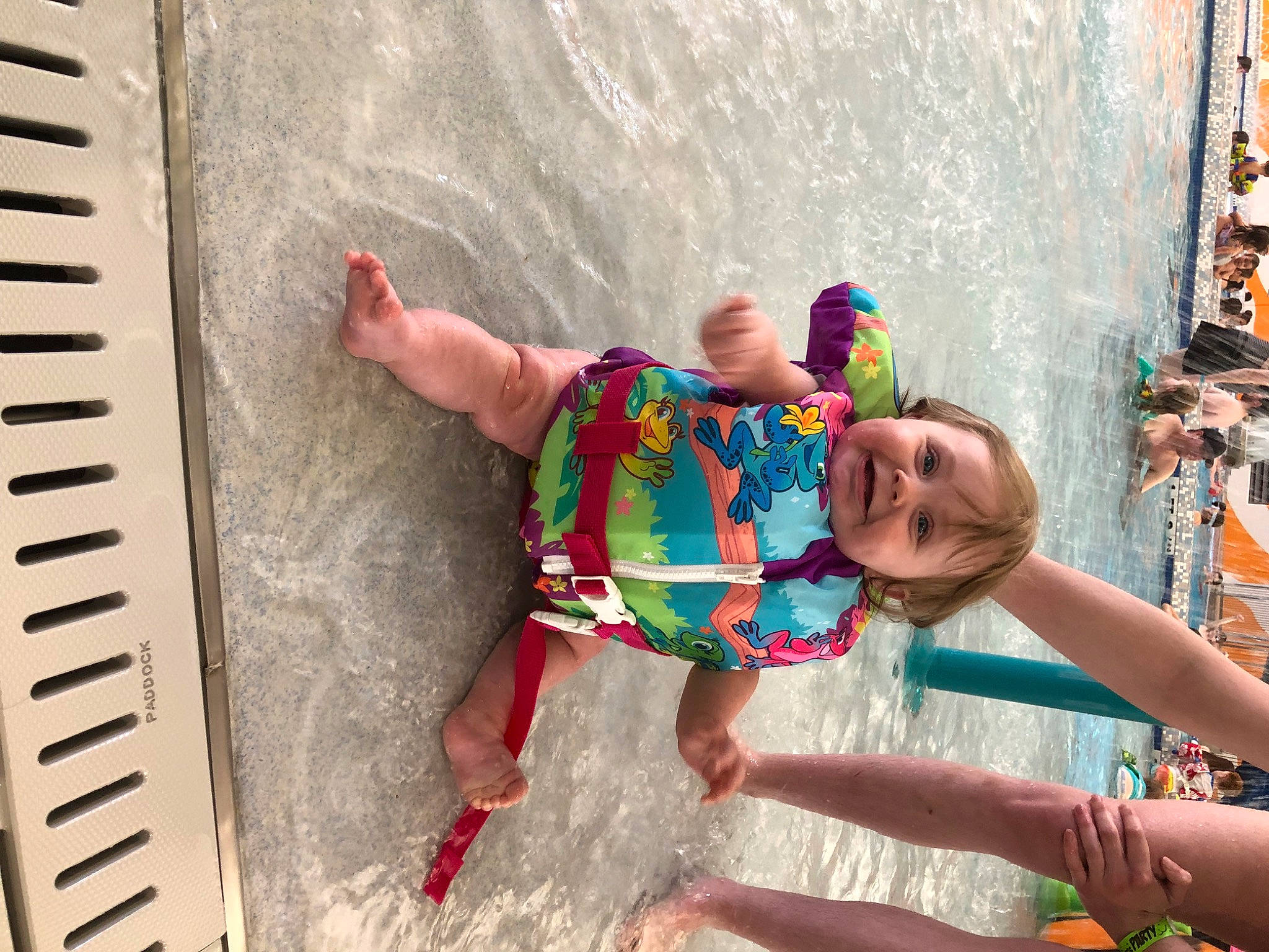 Hazley joined the competition — help win amazing prizes! child, fun, gas, happy, human_leg, joy, leisure, magenta, pattern, person, pink, play, recreation, sandal, smile, thigh, toddler, vacation, visual_arts, water