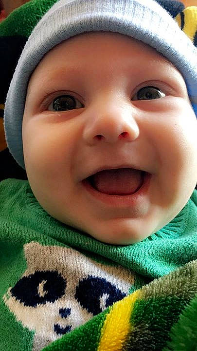 Mason joined the competition — help win amazing prizes! child, close_up, color, emotion, eye, face, facial_expression, girl, green, head, human_body, infant, nose, organ, person, portrait, skin, smile, sweetness, toddler