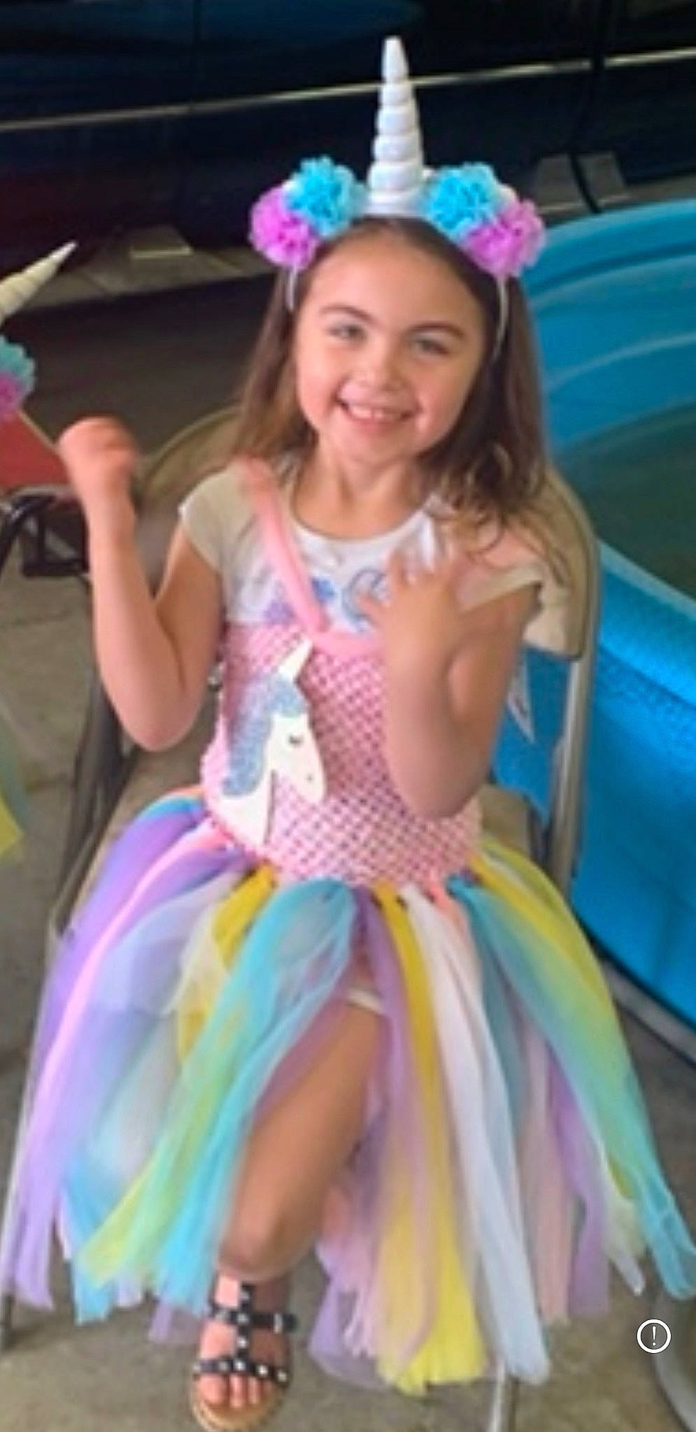 Millyanna is registered to the contest to win money with this photo: beauty, blue, child, costume, dress, entertainment, event, face, fashion, fashion_design, fun, happy, headpiece, headwear, joy, leisure, magenta, mammal, person, pink