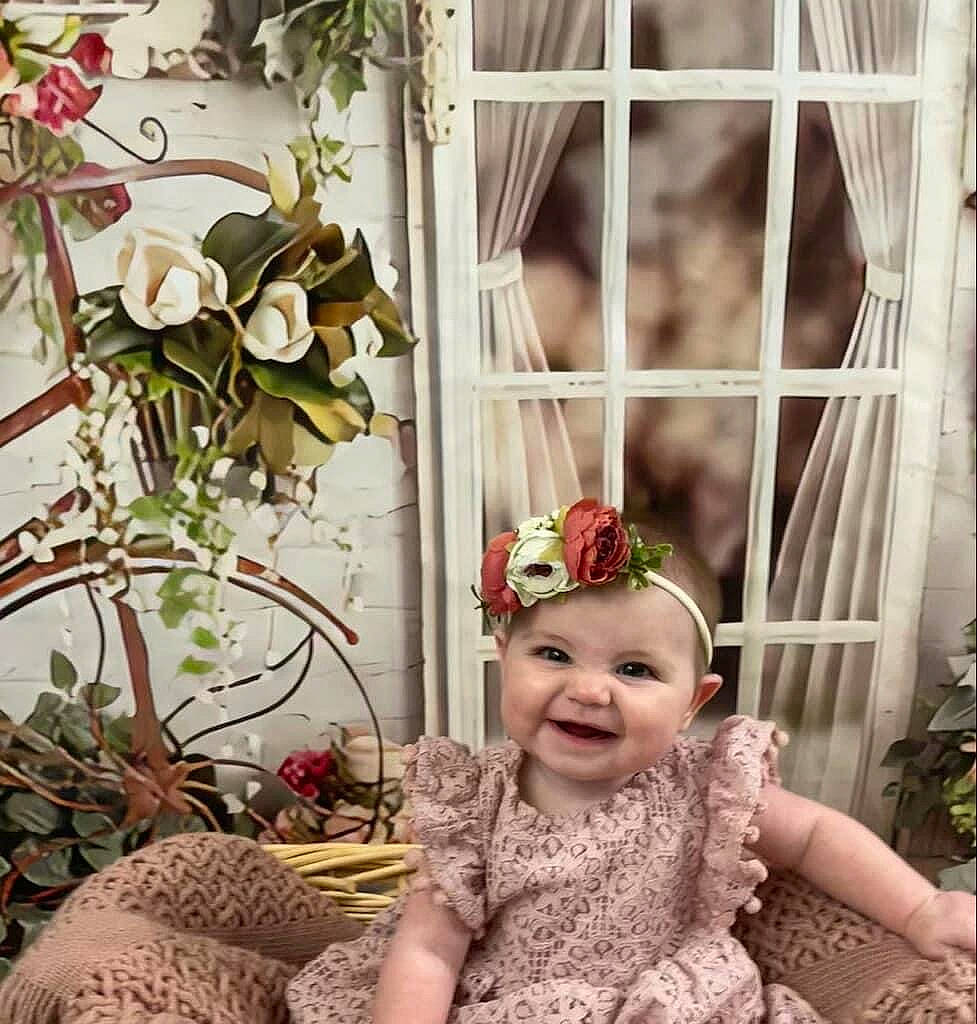 Kindell joined the competition — help win amazing prizes! baby, baby_toddler_clothing, child, cut_flowers, event, fashion_accessory, floral_design, floristry, flower, flower_arranging, happy, headband, headpiece, headwear, houseplant, iris, joy, person, petal, plant