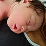 Aspen is registered to the contest to win money with this photo: baby, newborn, sleeping, face, skin, hair, person, closeup, comfort, rest, peaceful, head, shoulder, human, infant, tender, soft, warmth, portrait, cuddle