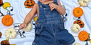 Tommy James joined the competition — help win amazing prizes! autumn, baby, blanket, child, cozy, cute, decor, denim_overalls, fall, festive, holiday, infant, lying_down, orange, portrait, pumpkins, smiling, snoopy, soft_texture, white