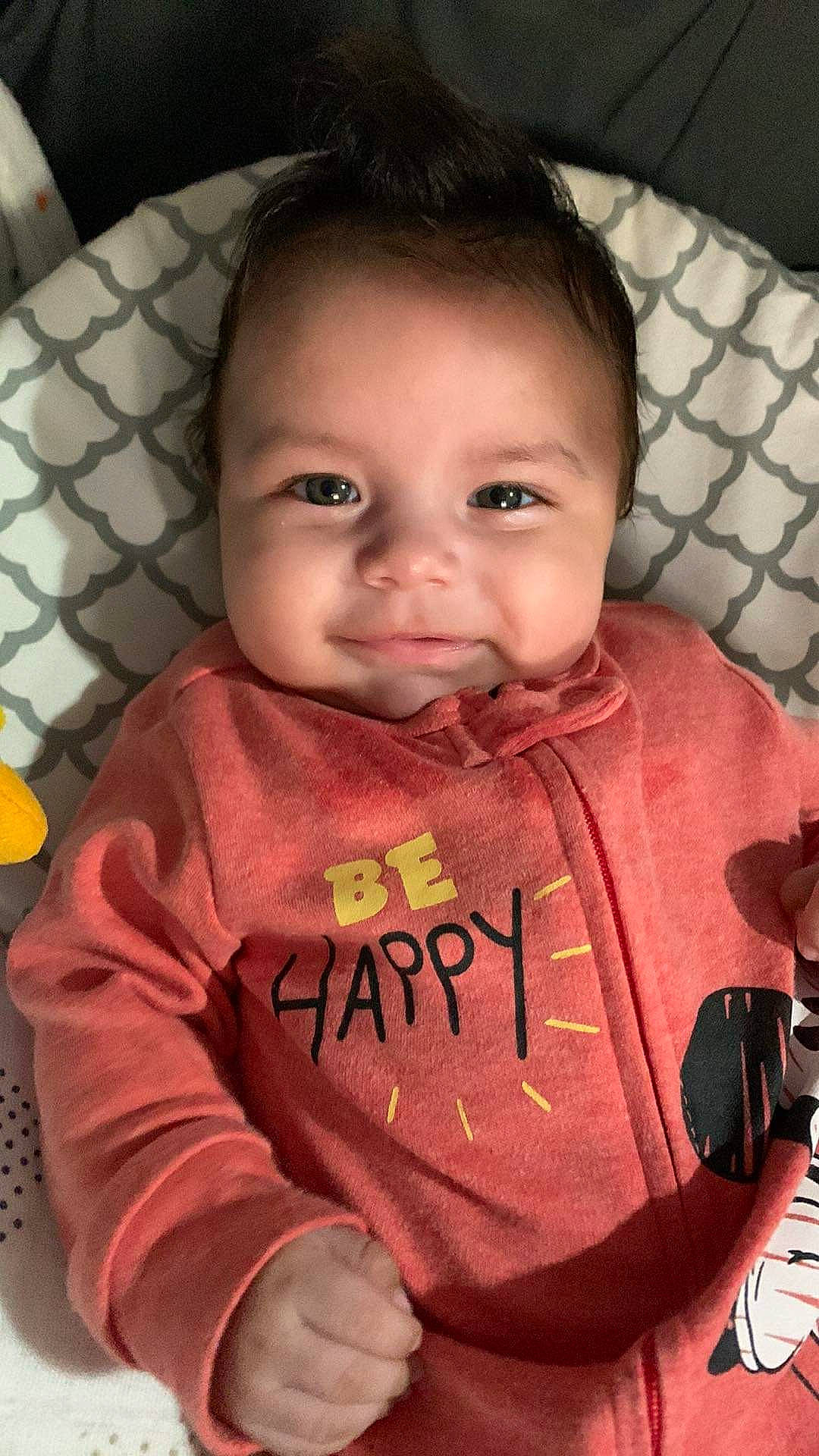 Julian joined the competition — help win amazing prizes! baby, baby_toddler_clothing, bib, cheek, child, eye, eyebrow, eyelash, face, forehead, fun, happy, head, iris, lip, mouth, nose, person, skin, sleeve