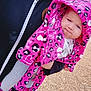 Bella joined the competition — help win amazing prizes! baby, child, blanket, hood, pink, leopard_print, hearts, outdoor, playground, wood_chips, climbing_wall, person, jacket, zipper, face, cute, holding, apparel, infant, expression