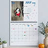 Zeus joined the competition — help win amazing prizes! calendar, dog, red_bandana, july, 2026, wall, photo, plant, pumpkin, wooden_shelf, home_decor, indoor, month, date, spiral_binding, reminder, to_do, small_plant, vase, leafy_plant