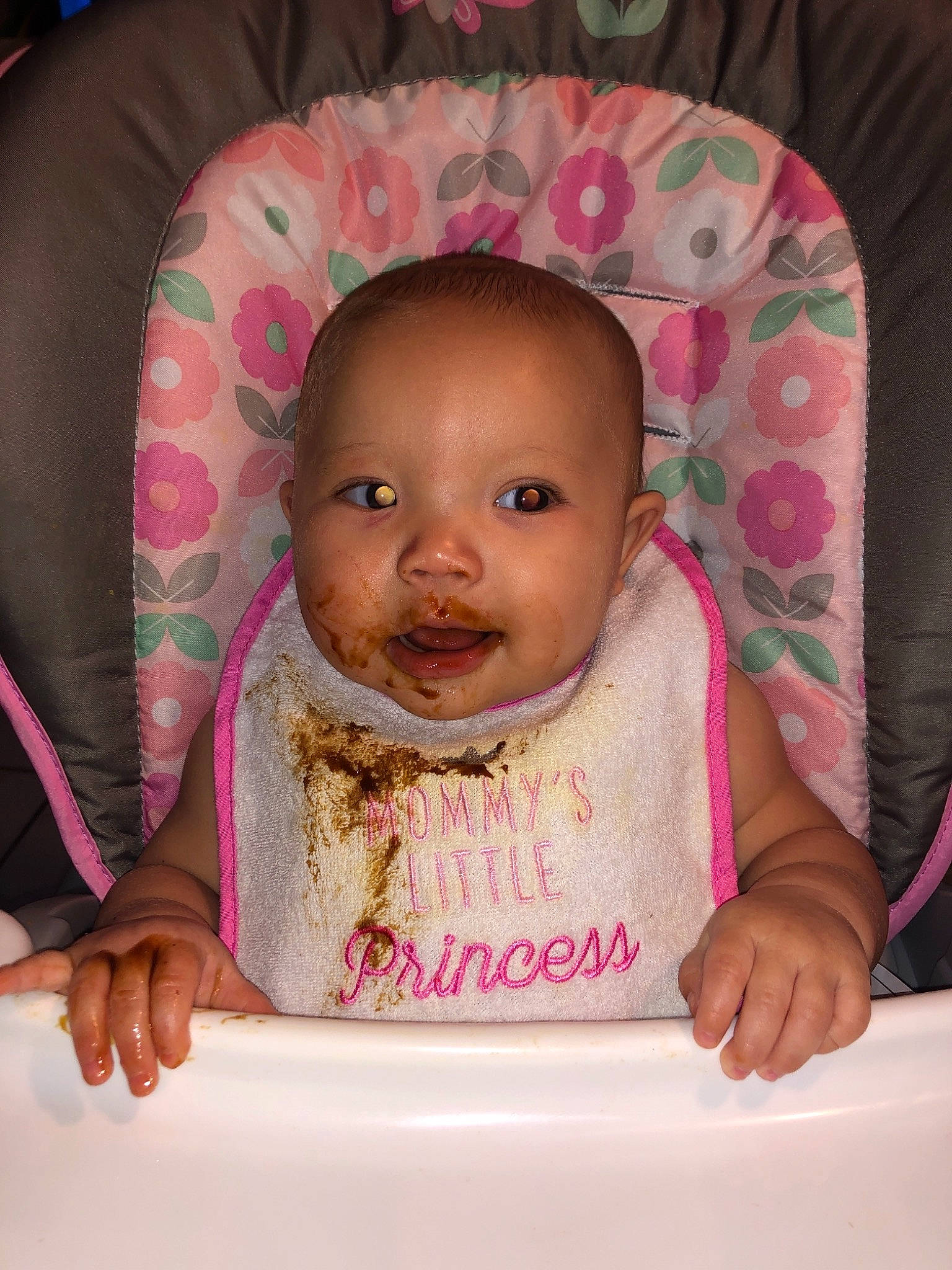 Harlie joined the competition — help win amazing prizes! baby, cheek, child, face, forehead, head, lip, person, pink, skin, smile, toddler