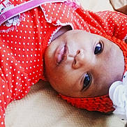 Rylie is registered to the contest to win money with this photo: cheek, child, eye, girl, infant, lip, mouth, nose, product, skin, textile, toddler