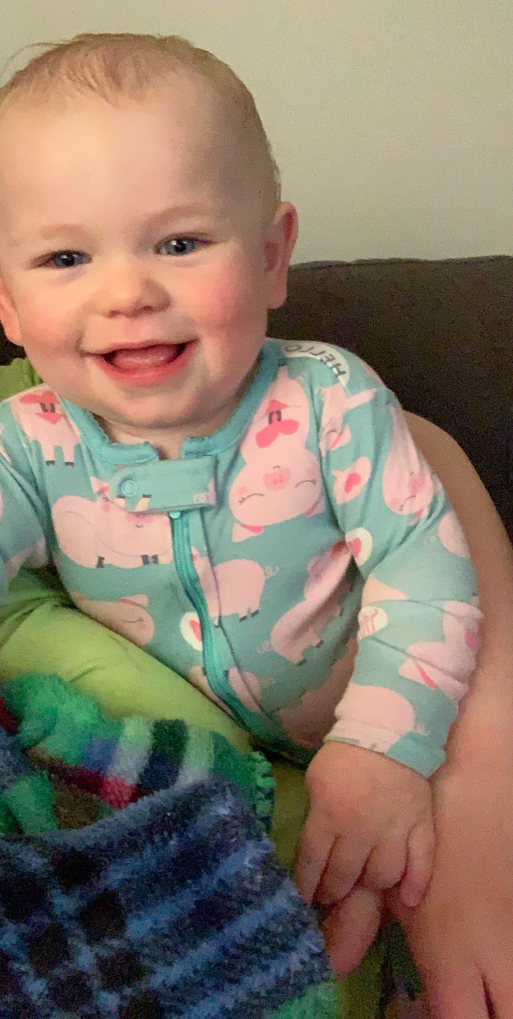 Harlyn is registered to the contest to win money with this photo: baby, baby_toddler_clothing, cheek, child, ear, eye, face, facial_expression, forehead, head, iris, joy, lip, mouth, nose, person, play, sitting, skin, sleeve