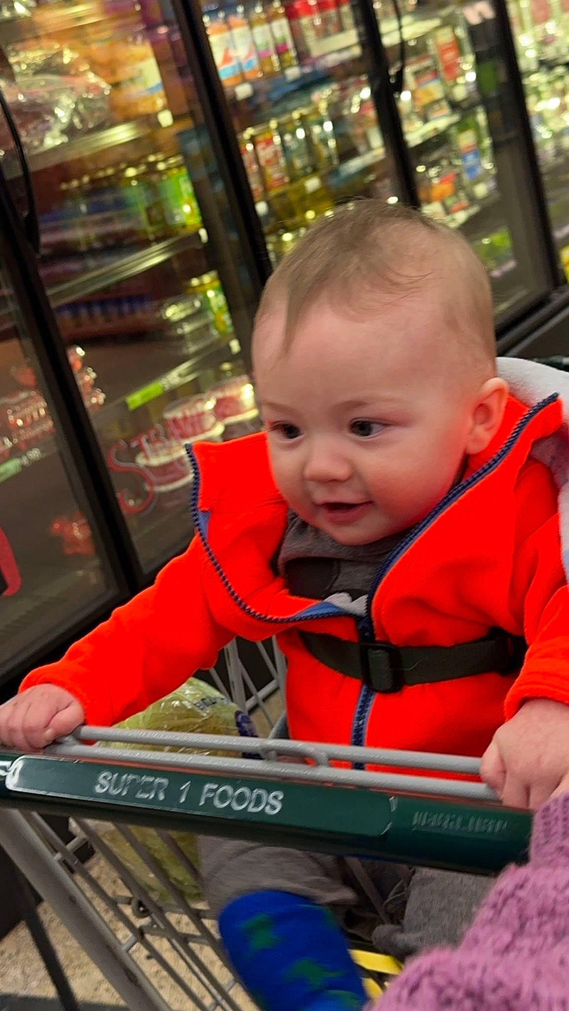 Hutson joined the competition — help win amazing prizes! baby, baby_products, baby_safety, baby_toddler_clothing, cheek, child, customer, fun, iris, person, retail, service, sitting, smile, toddler