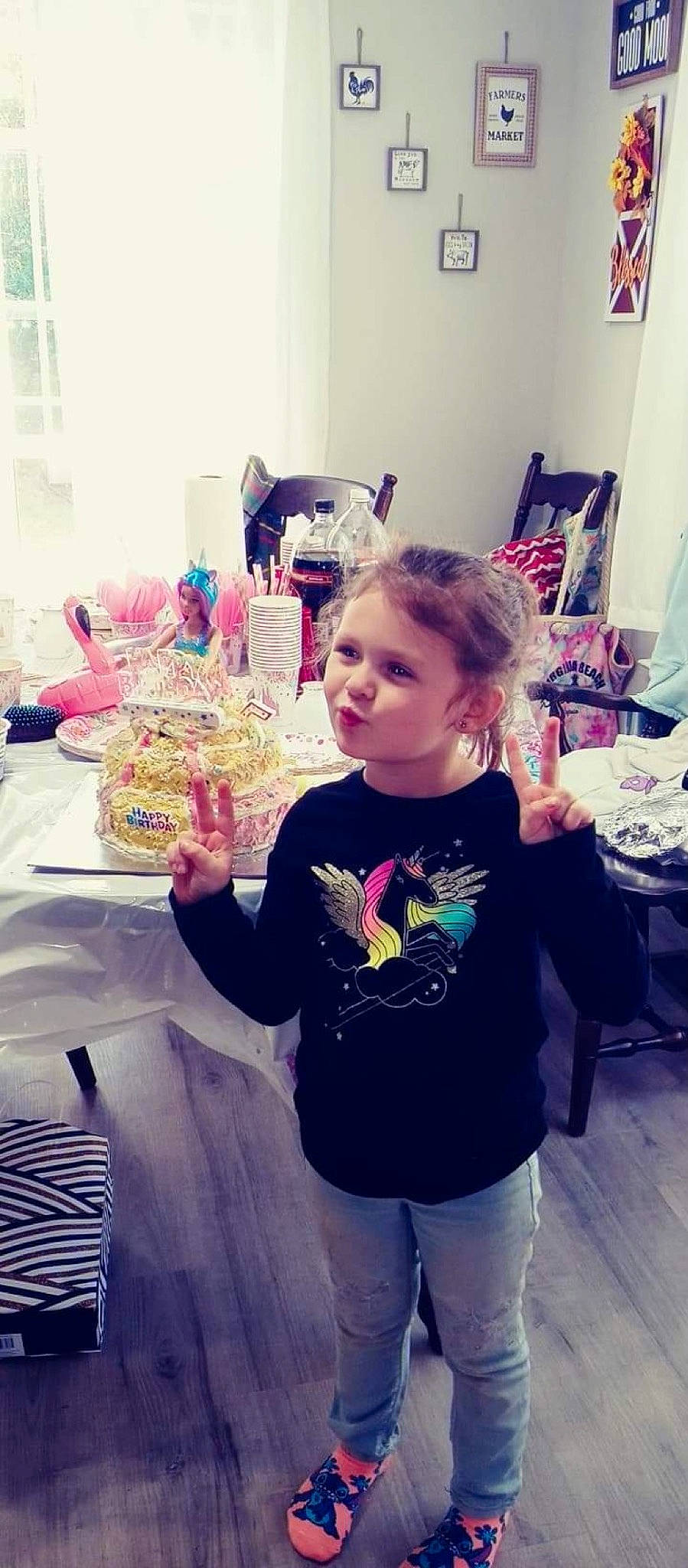 Madilynn is registered to the contest to win money with this photo: beauty, chair, child, clothing, cool, event, fashion, food, friendship, fun, happy, morning, person, sitting, sleeve, summer, t_shirt, table, tableware, textile