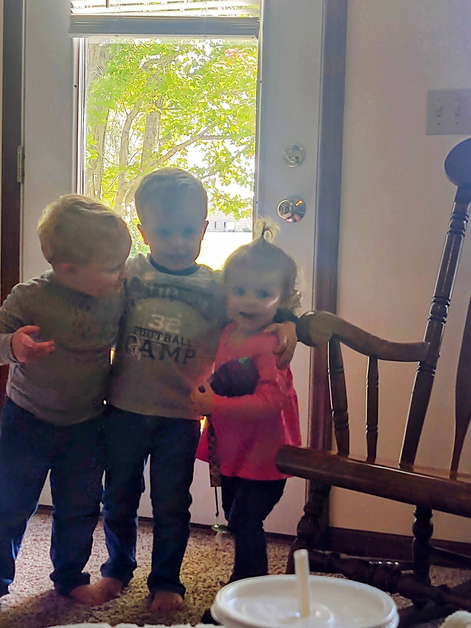 David is registered to the contest to win money with this photo: baby, chair, child, event, fun, happy, leisure, person, plate, play, product, room, sitting, snapshot, standing, t_shirt, table, toddler, tree, vacation