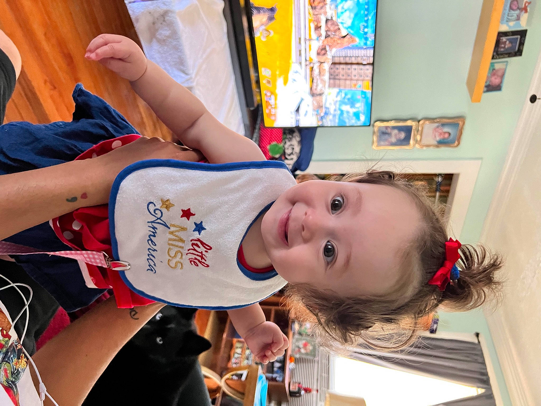 Eliana joined the competition — help win amazing prizes! arm, baby, cheek, child, elbow, fun, happy, leisure, person, picture_frame, play, room, smile, t_shirt, toddler, vacation, visual_arts, yellow