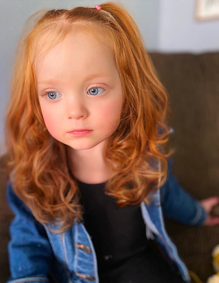 Mazie June joined the competition — help win amazing prizes! cheek, child, chin, electric_blue, eye, eyebrow, eyelash, forehead, fun, hair, iris, layered_hair, lip, long_hair, neck, nose, person, skin, step_cutting, surfer_hair