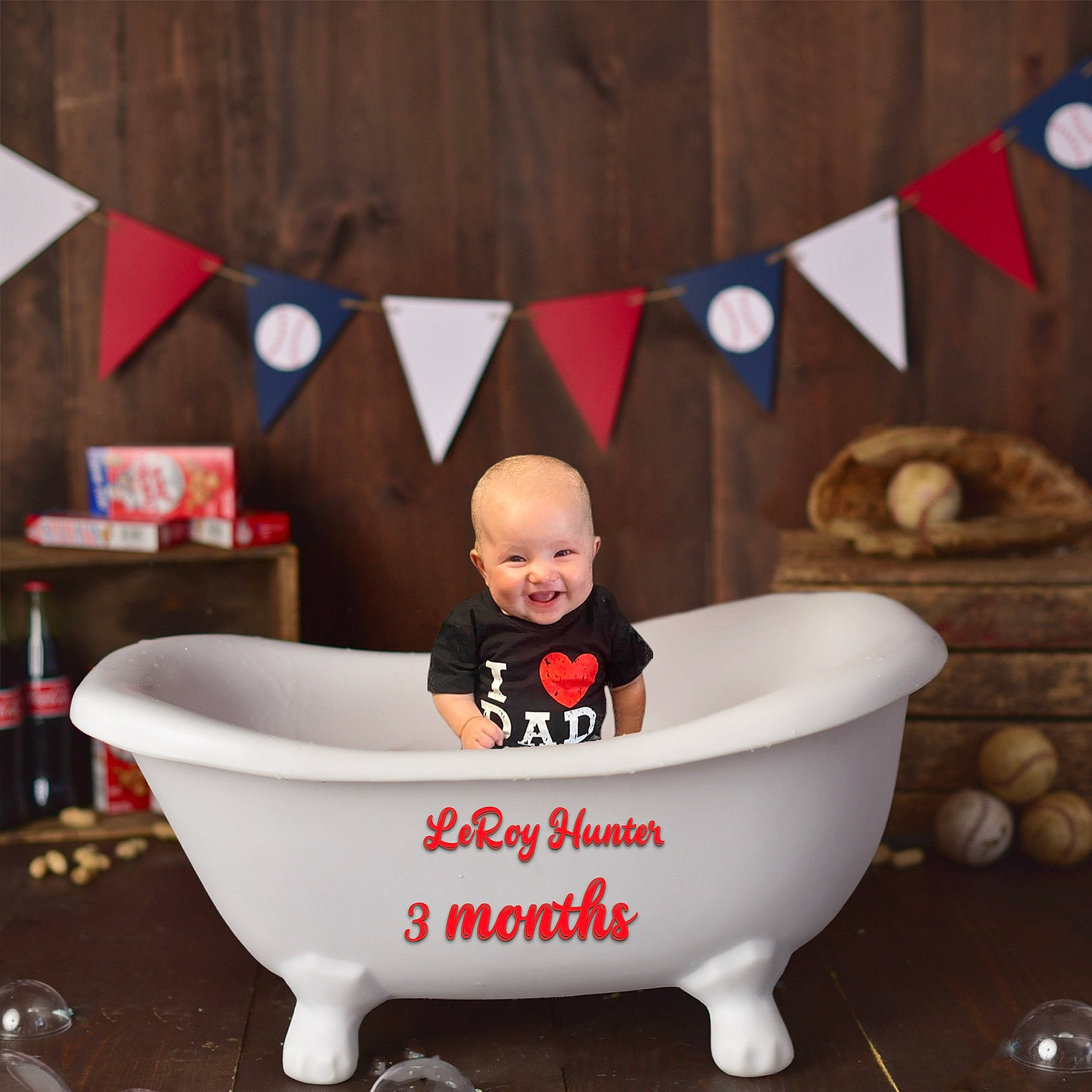 Leroy is registered to the contest to win money with this photo: baby, baby_products, baby_toddler_clothing, bathing, bathtub, child, design, flooring, font, fun, happy, person, play, plumbing_fixture, product, room, sitting, sleeve, smile, toddler