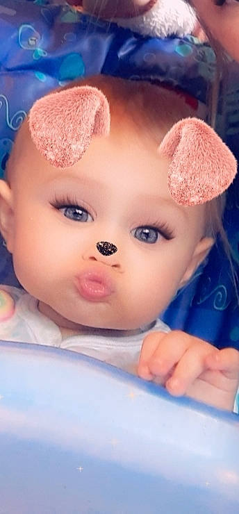 Alyanna joined the competition — help win amazing prizes! baby, cheek, child, doll, ear, face, forehead, head, nose, person, skin, toddler, toy