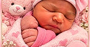 Isariyah joined the competition — help win amazing prizes! newborn, baby, sleeping, infant, portrait, pink, girl, hat, bow, blanket, teddy_bear, flowers, roses, heart, crown, floral, cozy, swaddled, nursery, baby_photo