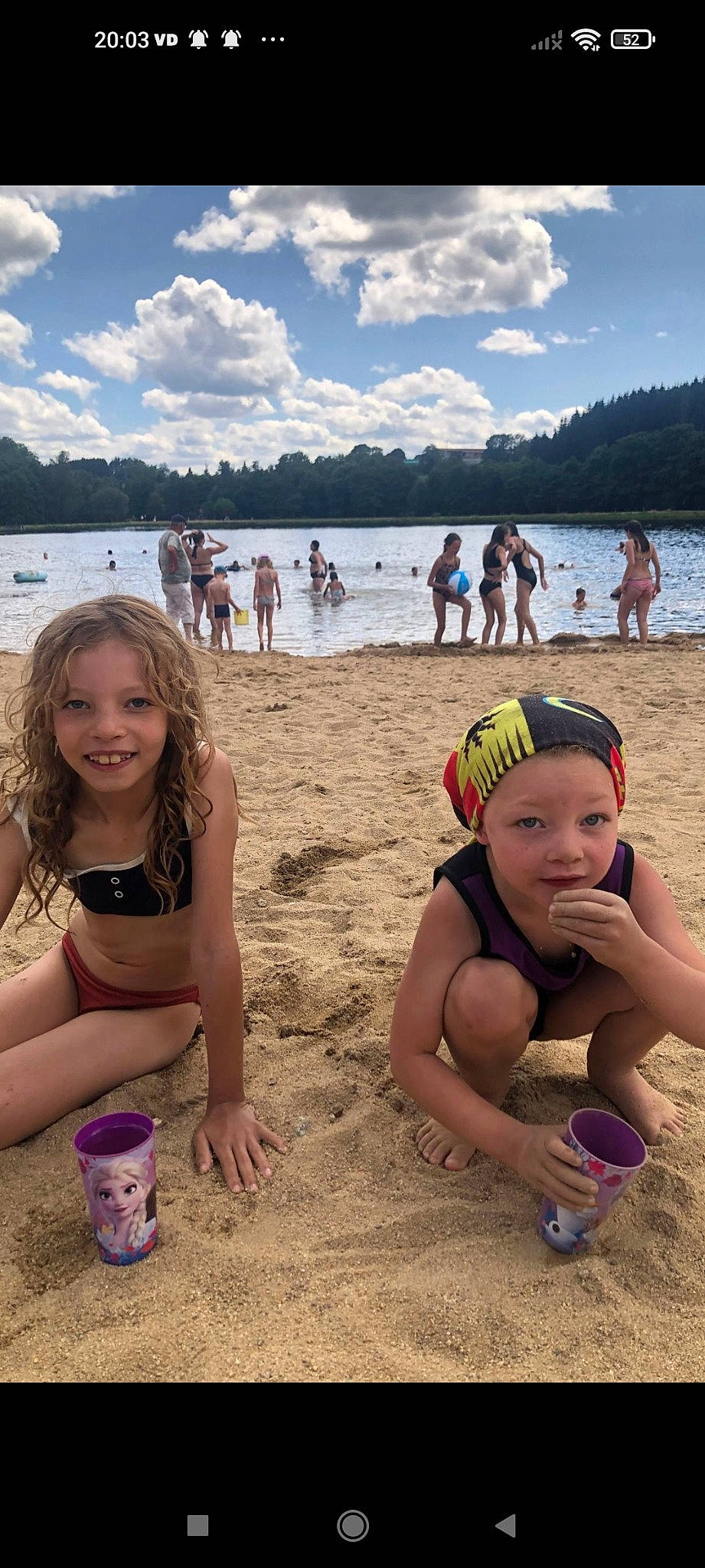 Maelysse participe au concours pour gagner de l'argent avec cette photo : beach, brassiere, cloud, fun, happy, headwear, joy, lake, leg, leisure, morning, people_on_beach, person, sand, sky, smile, summer, swimsuit_top, swimwear, thigh