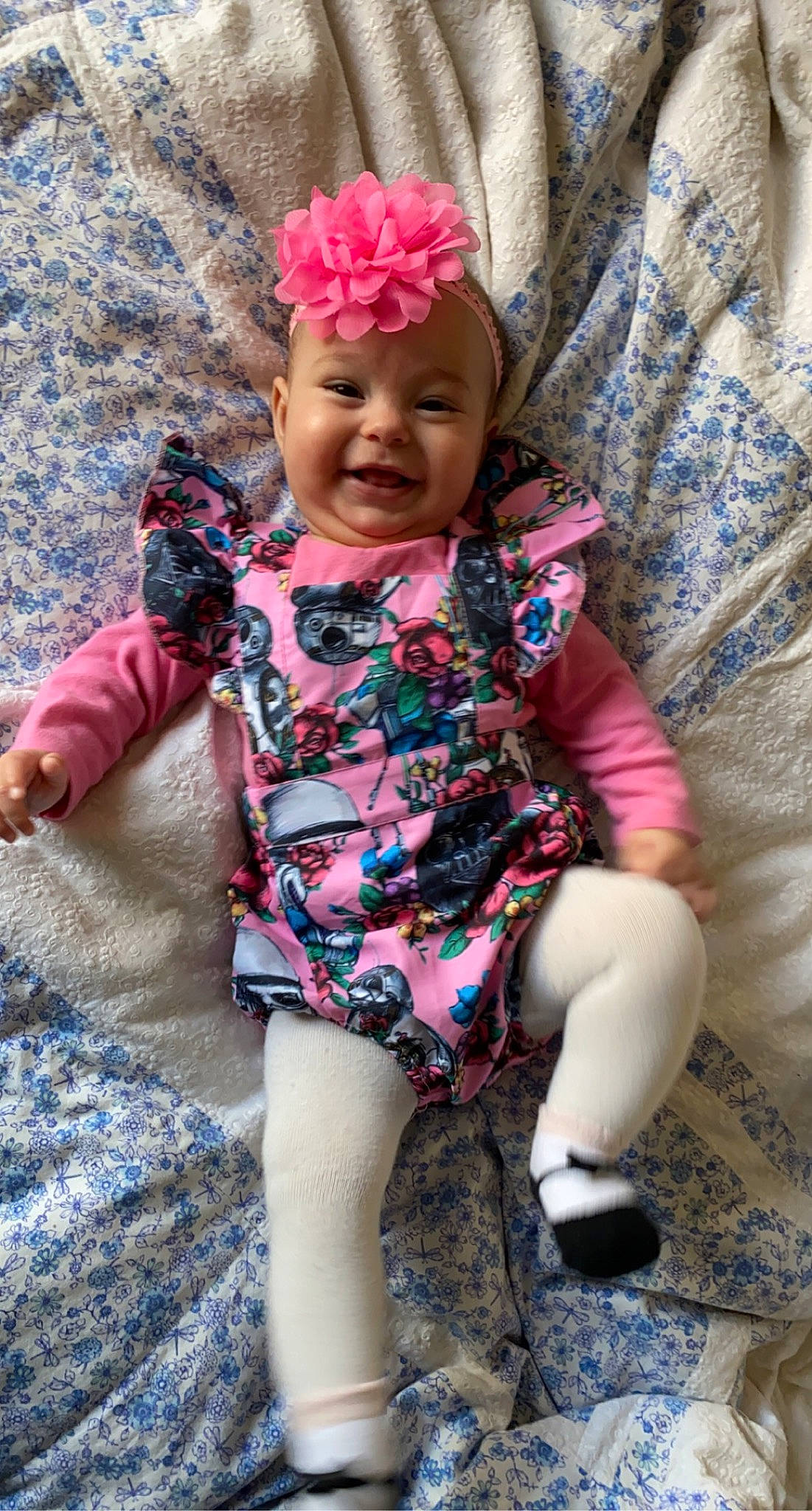 Elise joined the competition — help win amazing prizes! baby, baby_toddler_clothing, cool, eye, face, fawn, finger, happy, head, headgear, headwear, lip, magenta, person, pink, purple, skin, sleeve, smile, textile