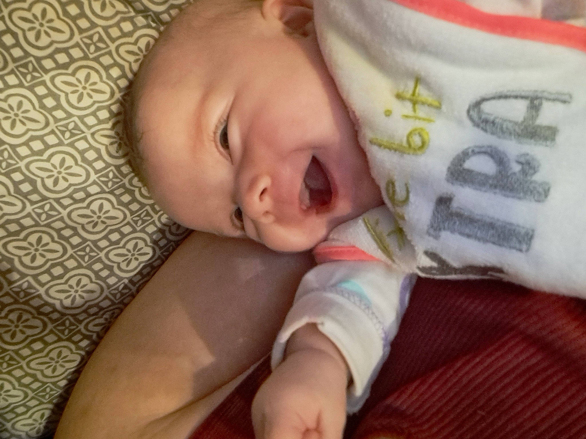 Becklyn joined the competition — help win amazing prizes! baby, baby_products, baby_sleeping, baby_toddler_clothing, bedtime, cheek, child, comfort, eyelash, finger, hand, linens, nail, nap, nose, pattern, person, skin, sleep, sleeve