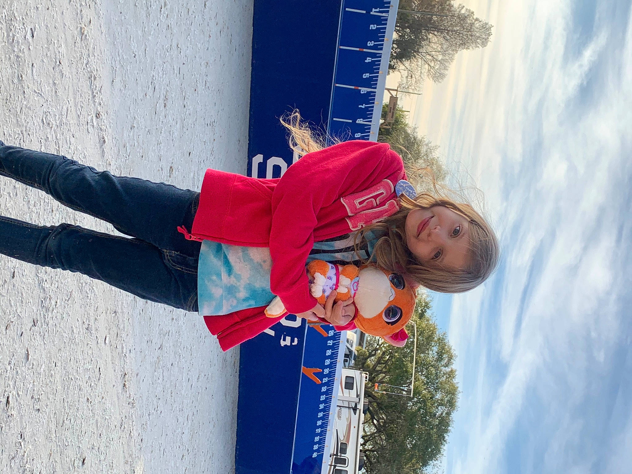 Ellianna joined the competition — help win amazing prizes! blue, carmine, cloud, concrete, elbow, electric_blue, fun, happy, joy, leisure, person, recreation, sky, smile, travel, tree, walking_shoe, winter