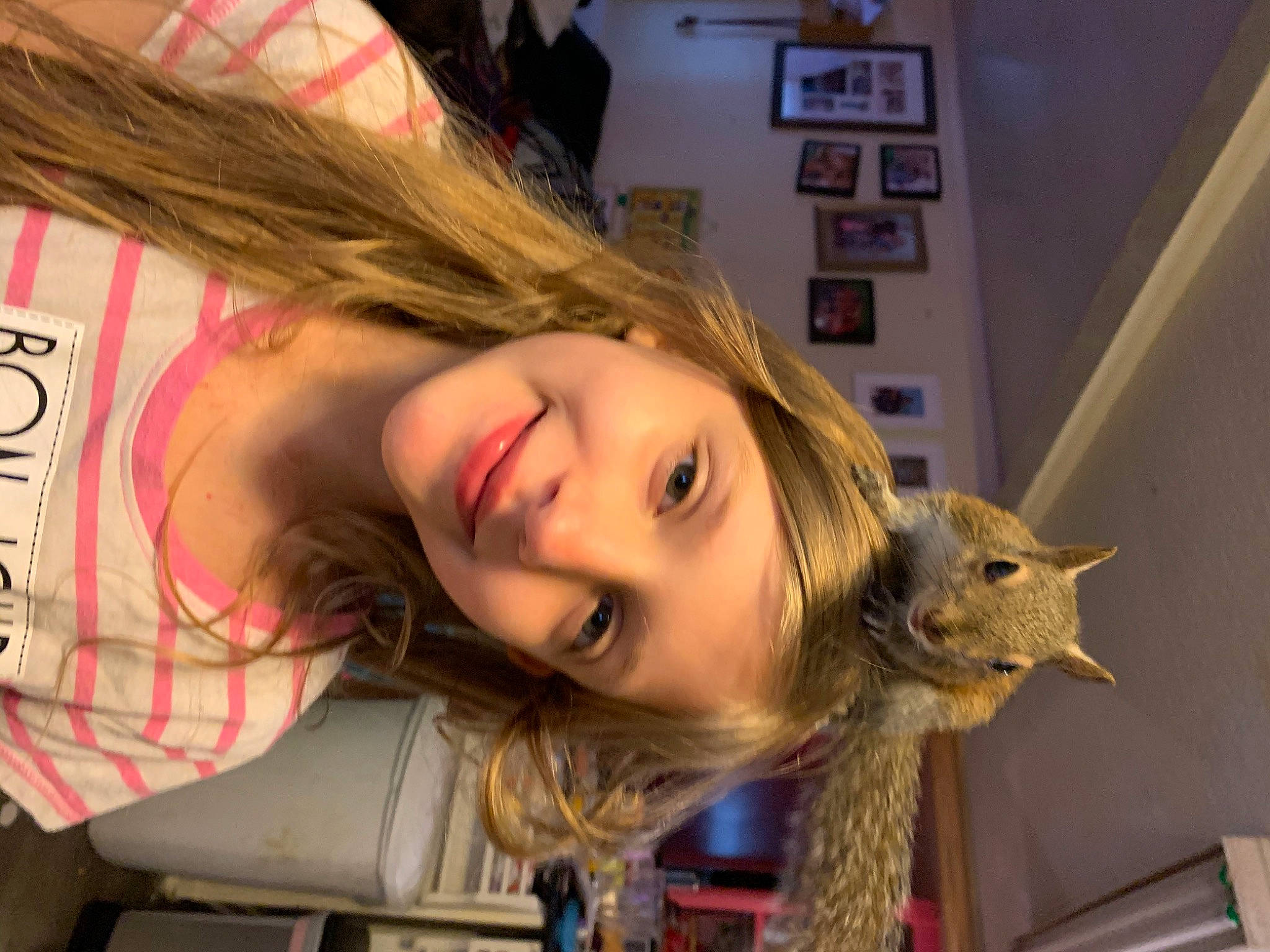 Ellianna is registered to the contest to win money with this photo: blond, brown_hair, cheek, ear, eye, eyebrow, eyelash, felidae, fun, hair, happy, joy, lip, long_hair, mouth, neck, nose, person, picture_frame, skin