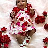 Nova joined the competition — help win amazing prizes! baby, clothing, dress, electronics, face, flower, flowerarrangement, flowerbouquet, footwear, head, person, petal, phone, photography, plant, portrait, pottedplant, rose, shoe, sitting