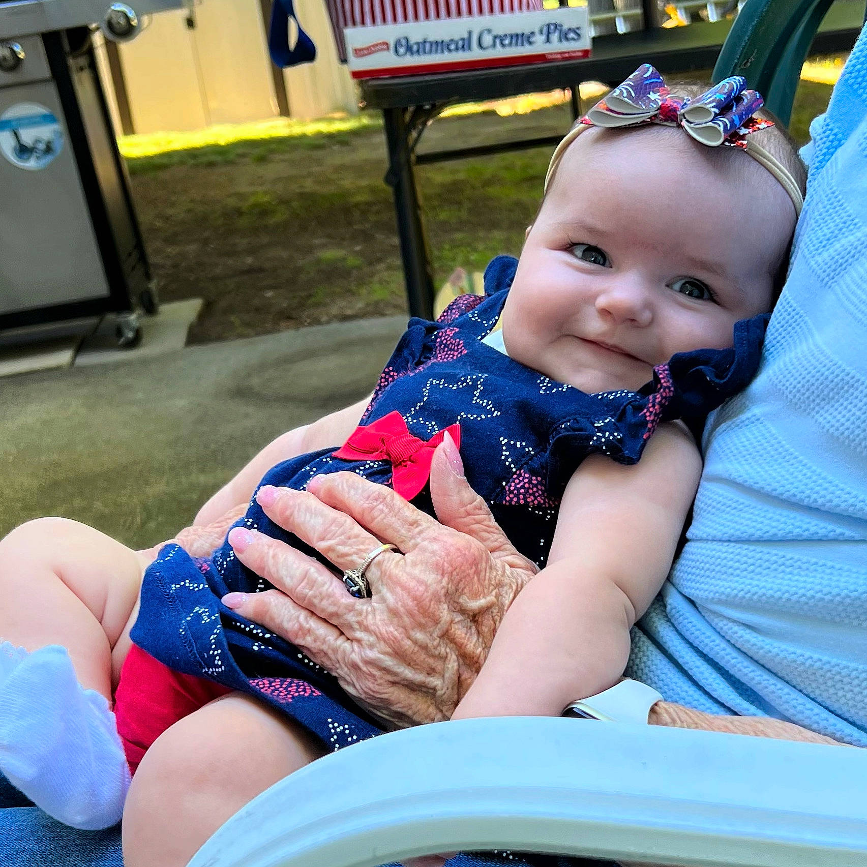 Daisy joined the competition — help win amazing prizes! arm, baby, baby_toddler_clothing, blue, chair, child, comfort, electric_blue, fun, hand, happy, human_leg, joy, knee, lap, leisure, person, sitting, skin, thigh