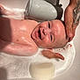 Connor joined the competition — help win amazing prizes! baby, bath, bubbles, foam, water, smile, happy, child, skin, hand, tattoo, mug, head, face, person, tub, clean, wet, joy, care