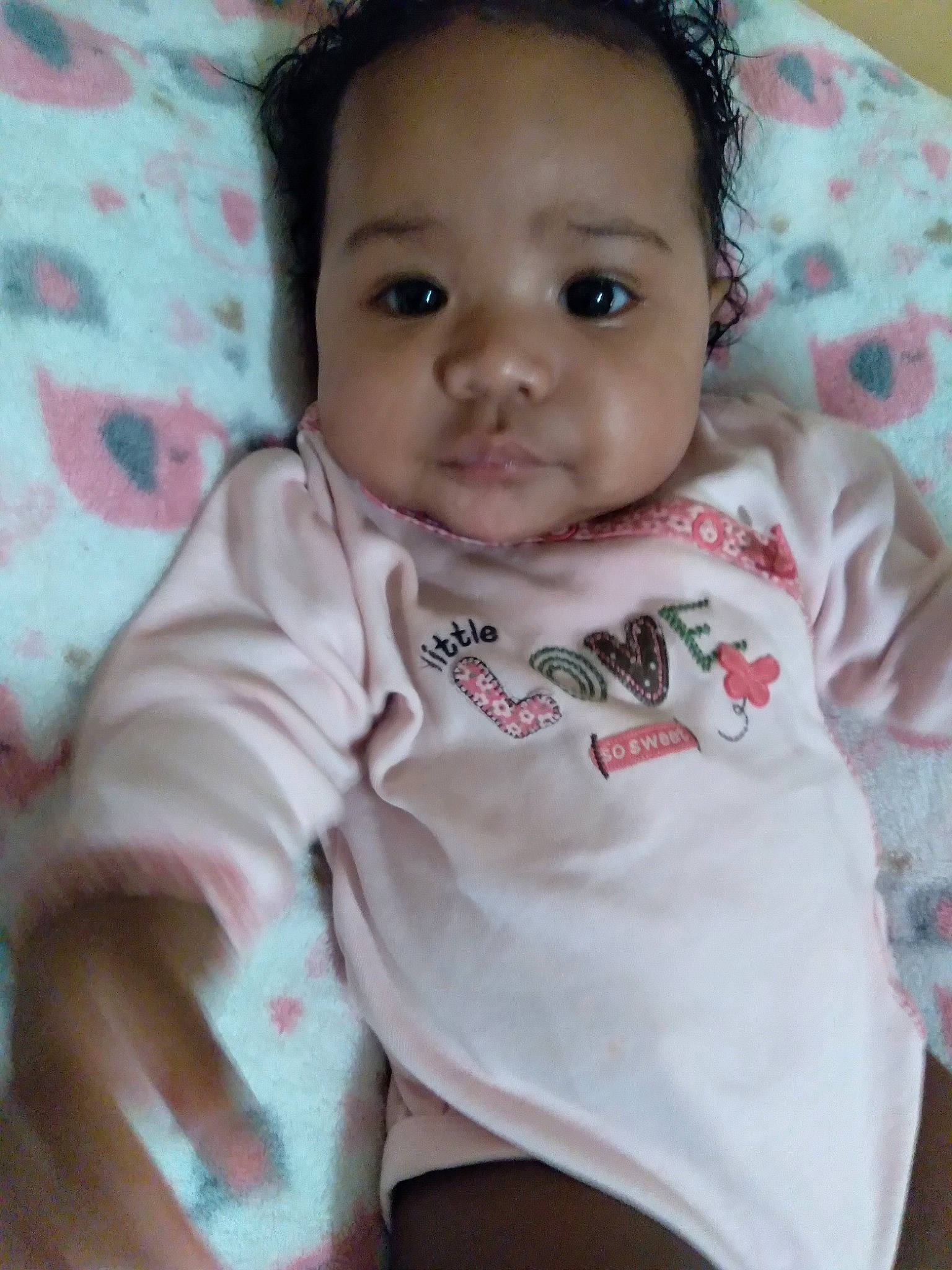 Raquel joined the competition — help win amazing prizes! baby, baby_safety, baby_toddler_clothing, cheek, chin, eye, eyebrow, eyelash, face, forehead, gesture, iris, lip, nose, person, pink, skin, sleeve, smile, textile