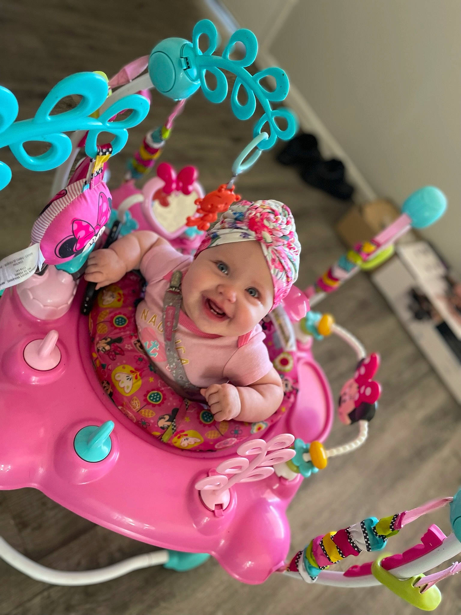 Oaklynn Keen is registered to the contest to win money with this photo: baby, baby_products, baby_toddler_clothing, child, event, fashion_accessory, font, fun, happy, hat, headwear, jewellery, joy, magenta, party_supply, pattern, person, pink, smile, sweetness