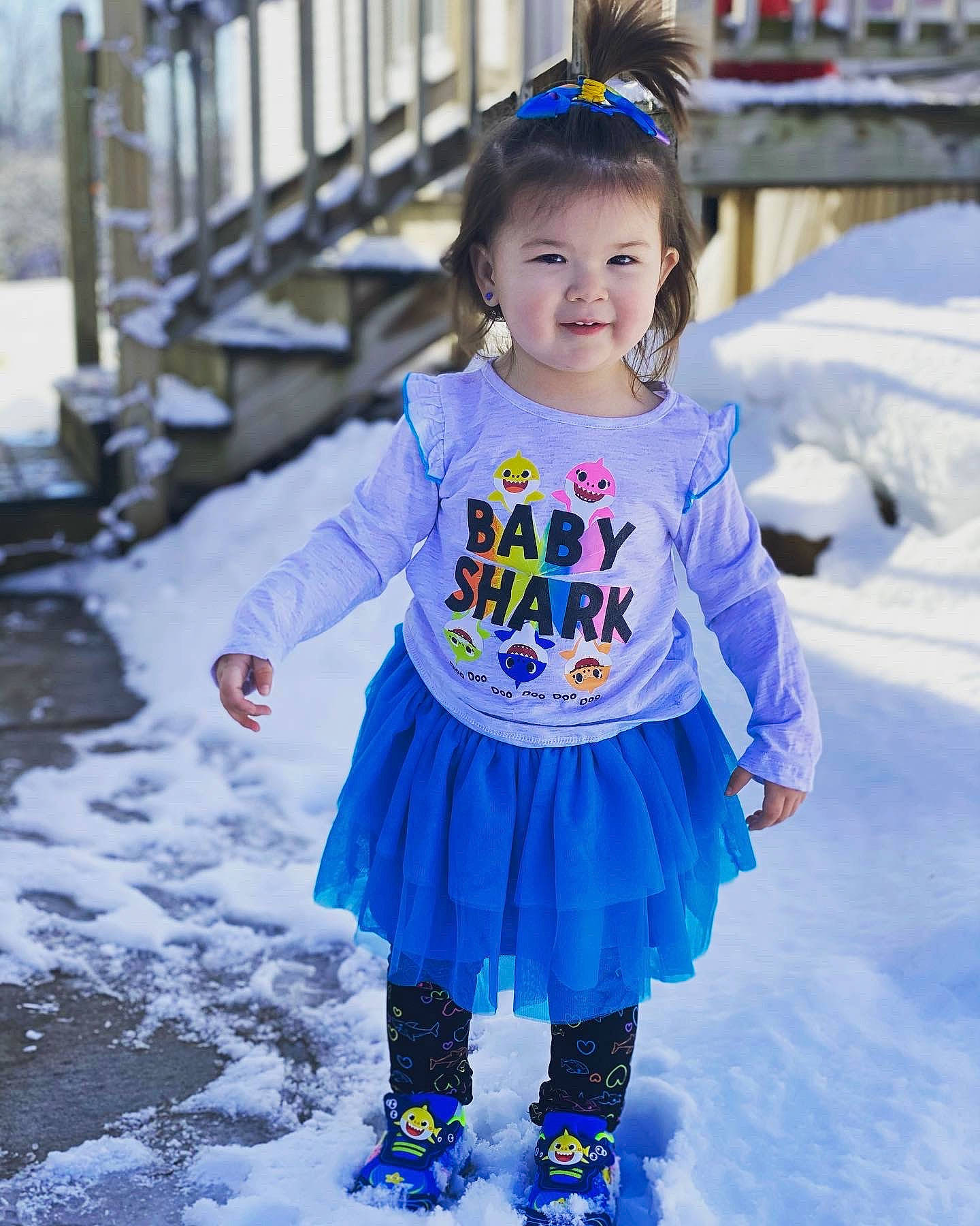 Josie joined the competition — help win amazing prizes! baby_toddler_clothing, child, cool, electric_blue, face, fashion_accessory, freezing, fun, happy, headgear, leisure, magenta, person, purple, recreation, sleeve, smile, snow, sportswear, toddler
