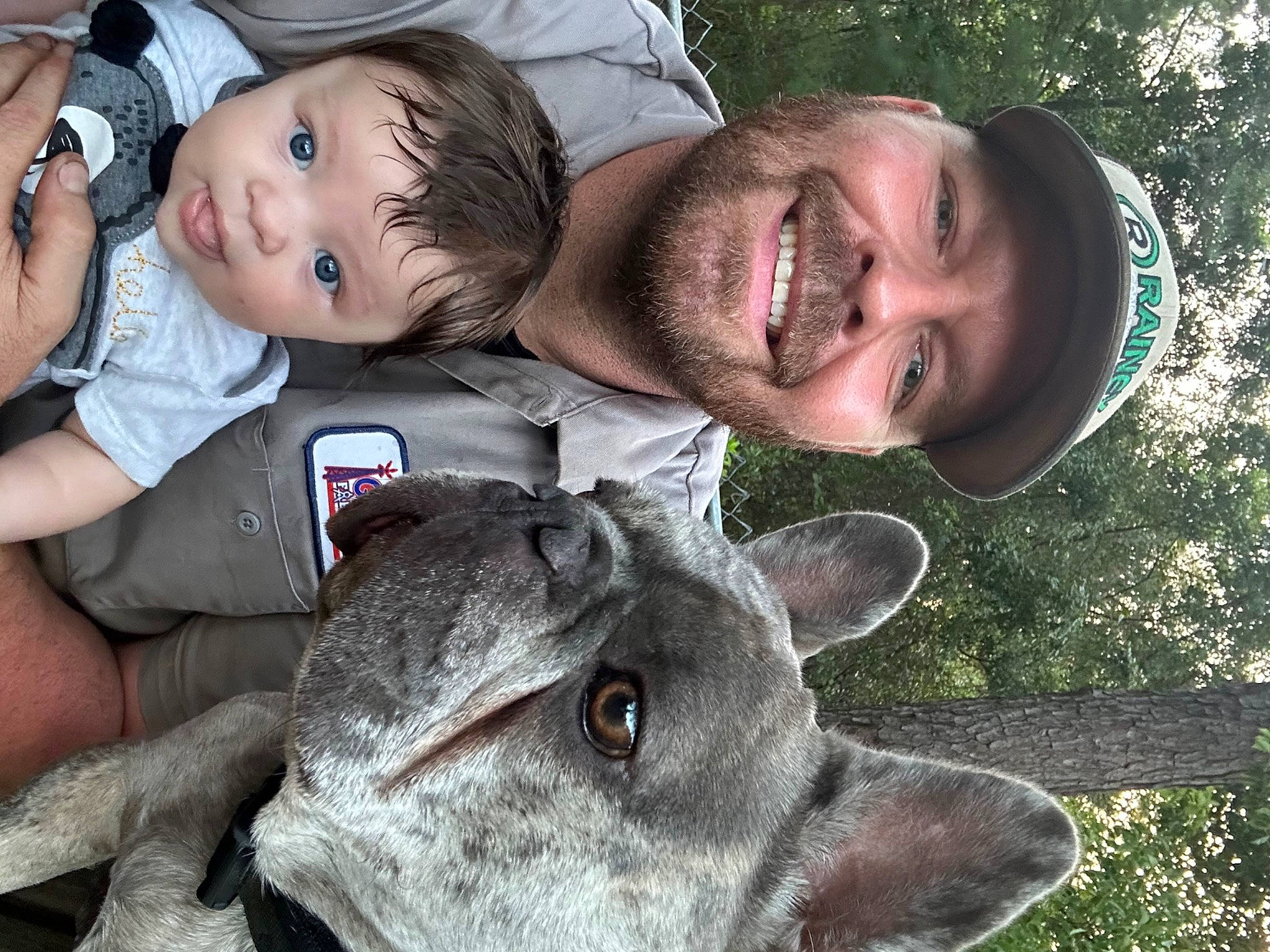 Drew joined the competition — help win amazing prizes! baby, baby_toddler_clothing, carnivore, dog, eye, face, grass, happy, hat, headwear, joy, leisure, mammal, people_in_nature, person, photograph, plant, smile, snapshot, toddler