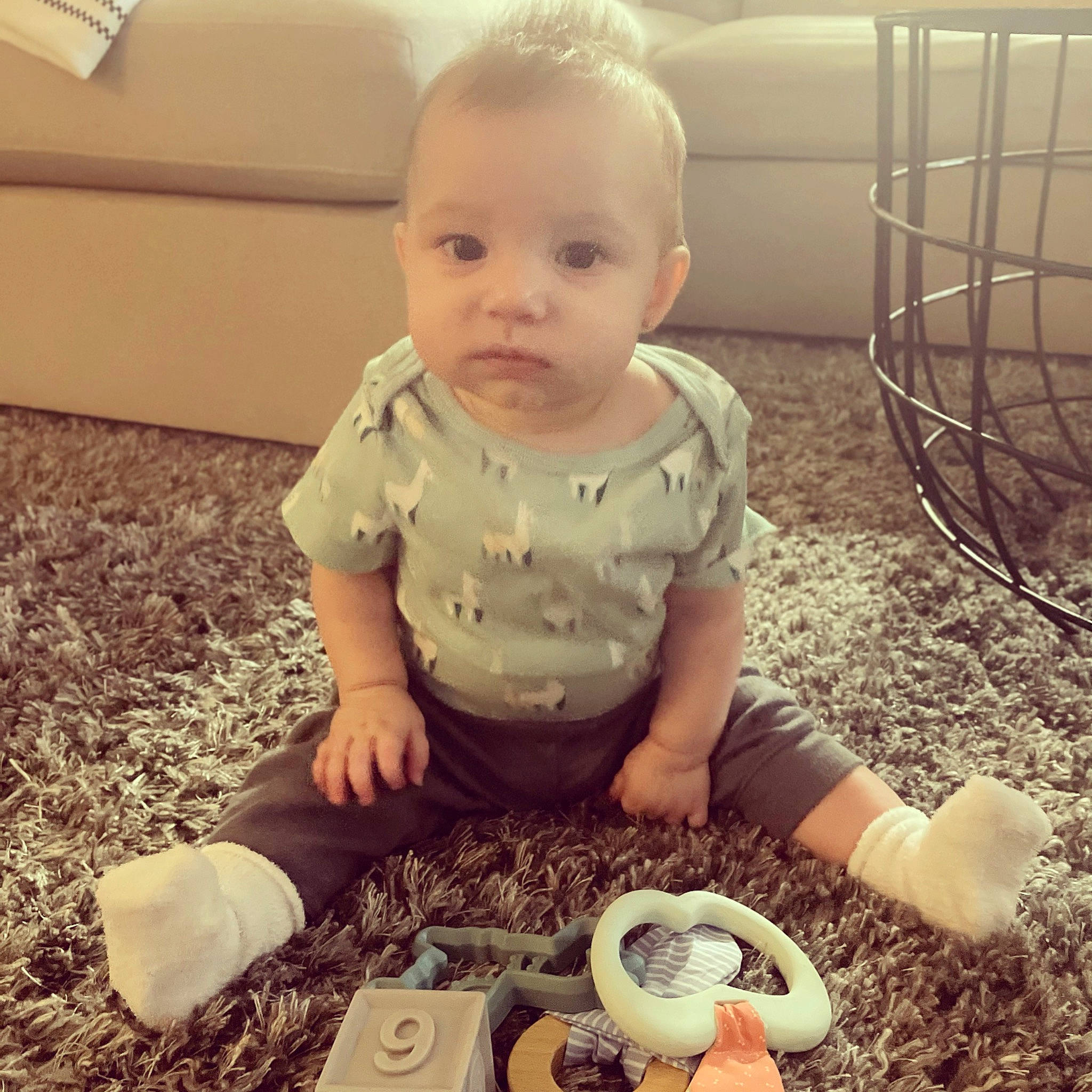 Sloan joined the competition — help win amazing prizes! baby, baby_toddler_clothing, cheek, cool, eye, face, hairstyle, happy, human_body, mammal, morning, mouth, nose, organ, people_in_nature, person, photograph, skin, sleeve, toddler