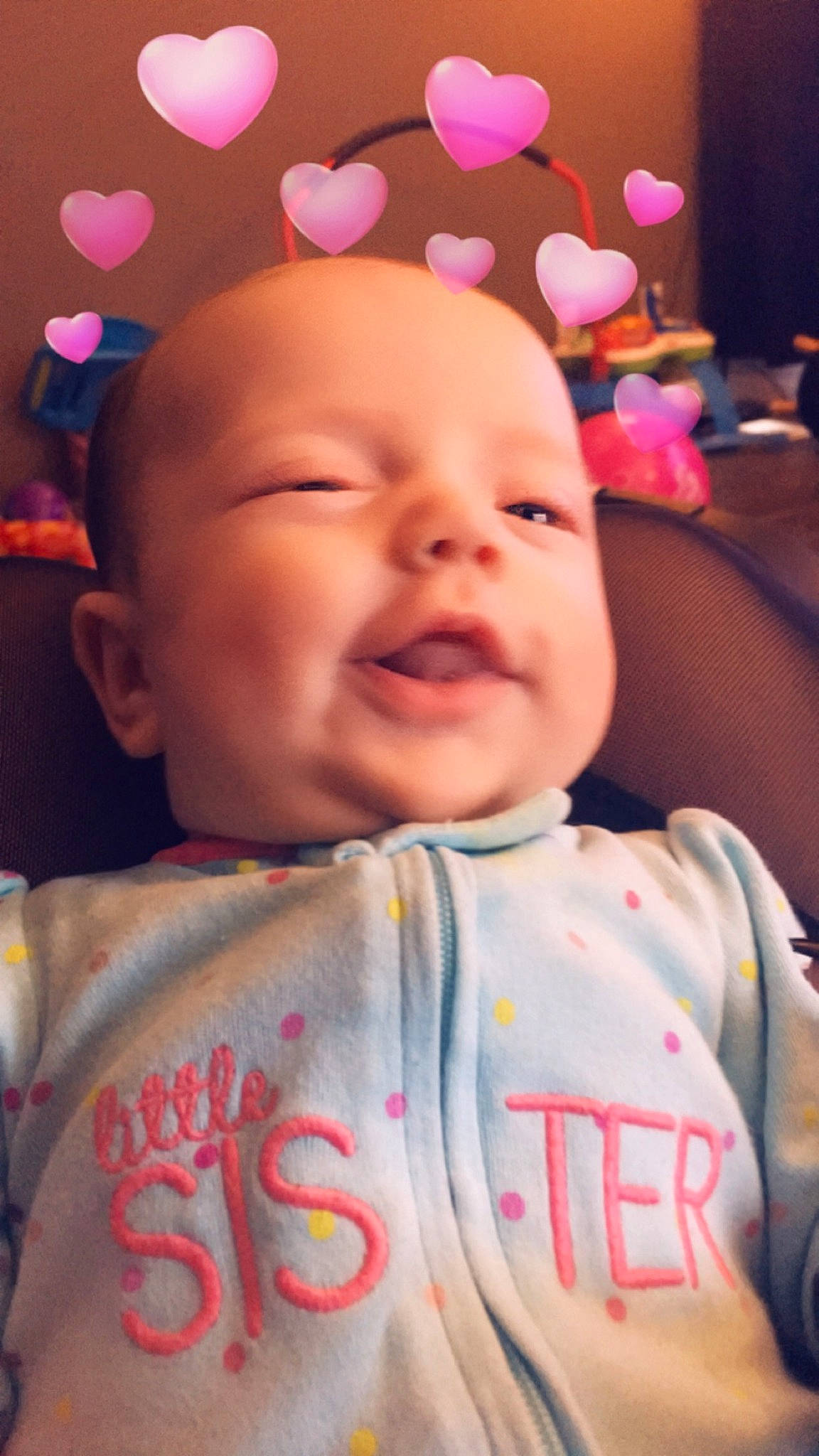 Isabelle joined the competition — help win amazing prizes! baby, beauty, cheek, child, chin, cool, ear, face, facial_expression, forehead, fun, happy, head, lip, mouth, people, person, pink, skin, smile