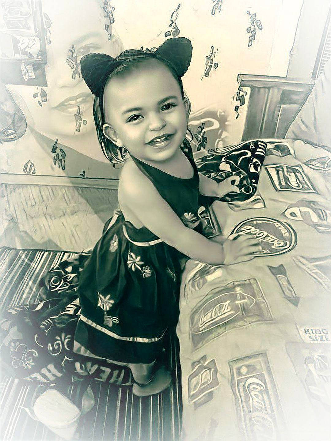 Gabryella is registered to the contest to win money with this photo: art, black_and_white, child, cool, day_dress, eyelash, fashion, fashion_accessory, fashion_design, flash_photography, font, happy, headpiece, joy, monochrome, monochrome_photography, pattern, person, smile, stock_photography